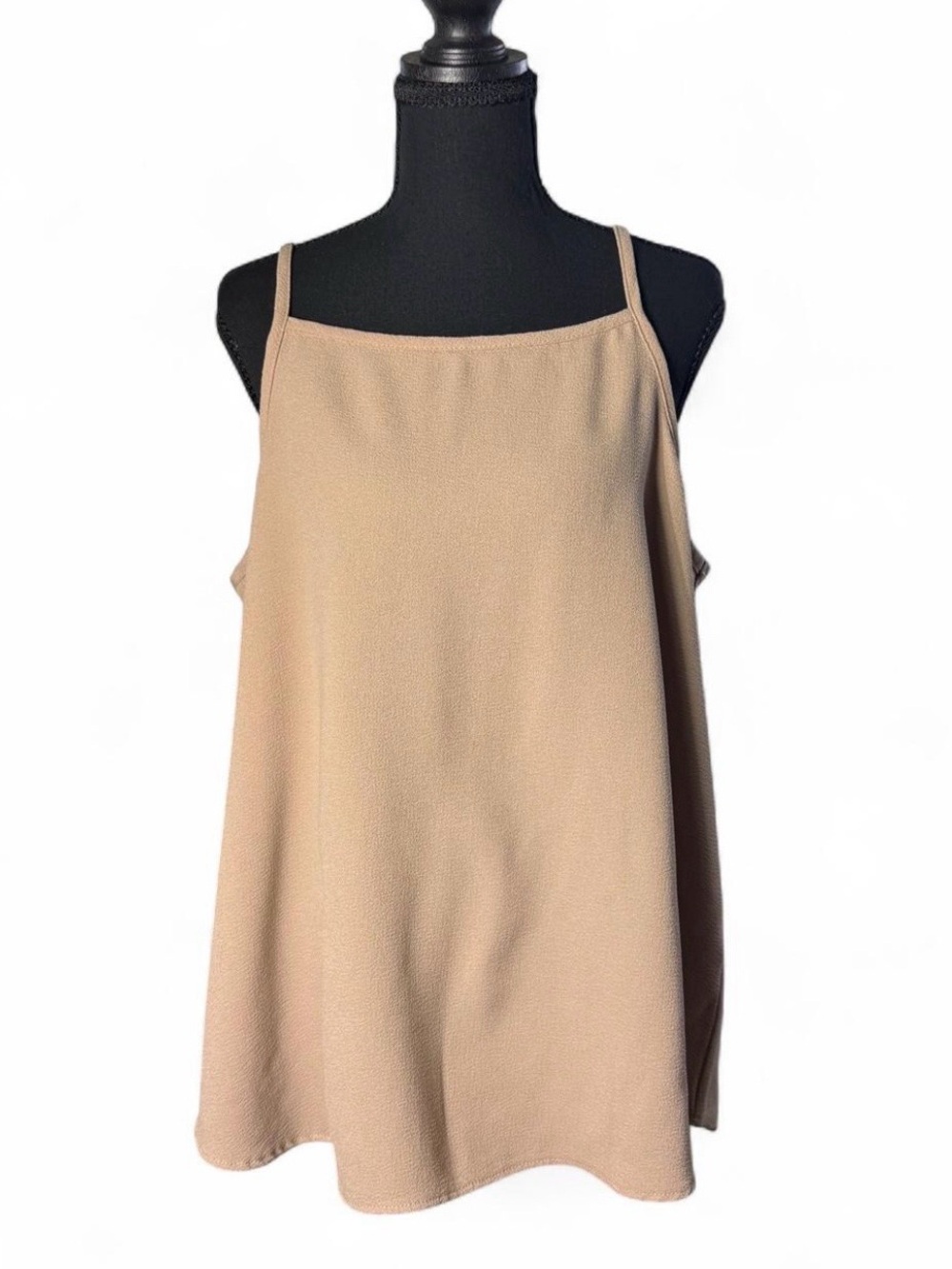 SKY Plus Tan Nude Sleeveless High Neck Camisole Top Size 1X